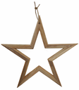 Teak Wood Star 30x30x4 cm Natural