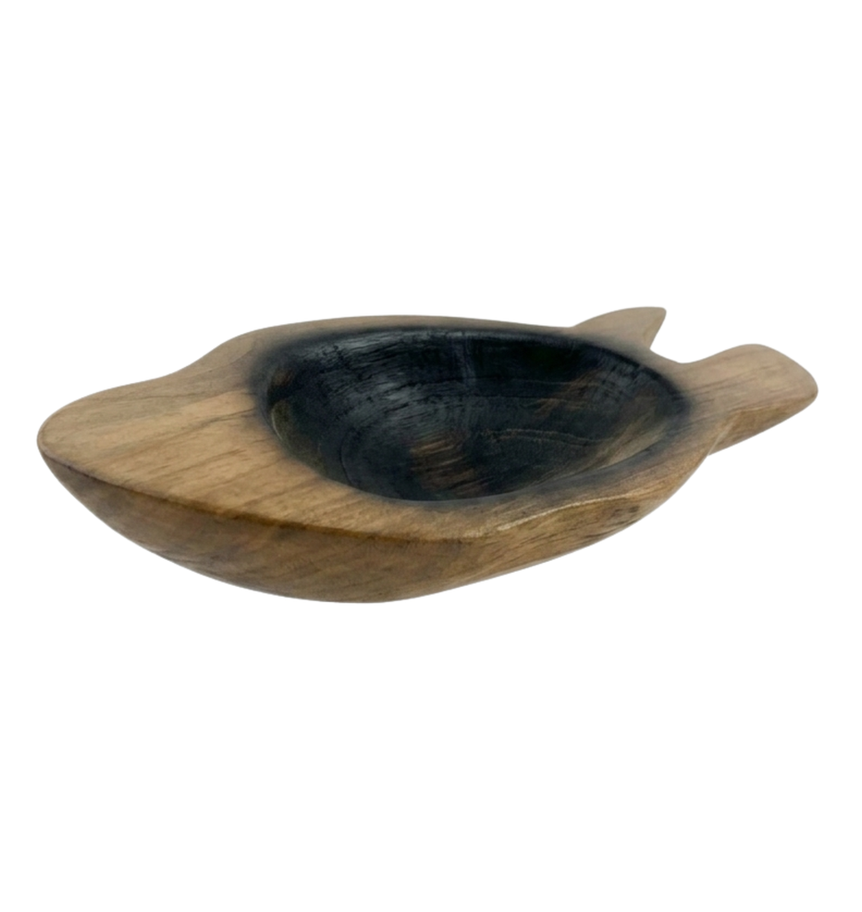 Teak Fish-Shaped Bowl 31x21x10cm Natural