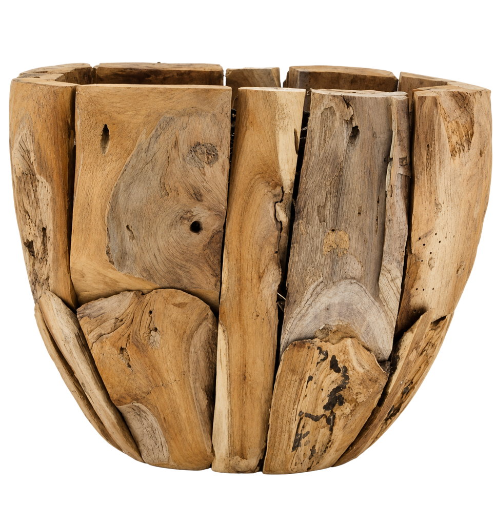 Planter teak 28x14x25 cm Natural 