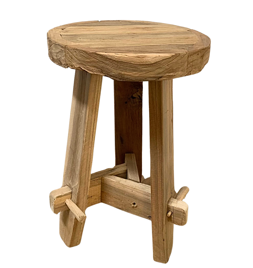Stool teak wood 28x28x42cm Natural 