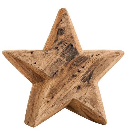 [2400269] Teak star 20x20x4cm 